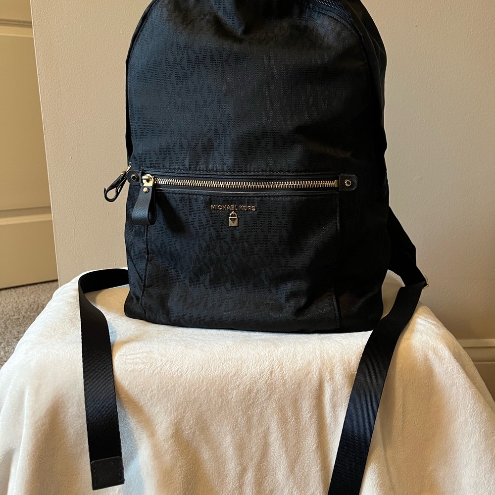 Michael Kors Black Backpack with Adjustable Straps
